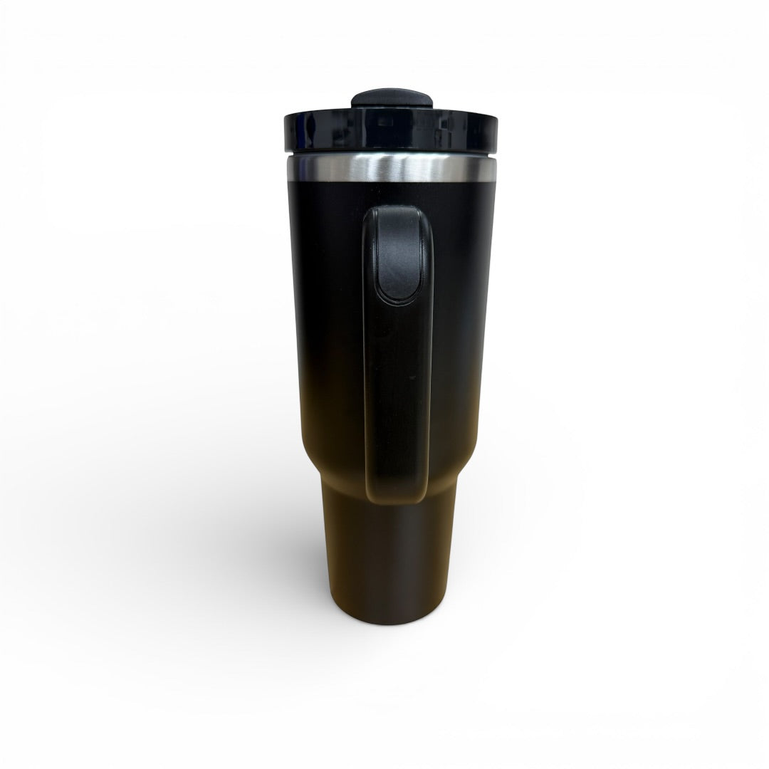 40oz Tumbler with handle and straw - Laser Engraved Custom Name